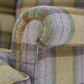 Contrast Upholstery Huxley Chair In Plaid Autumn Gold Detail 1.